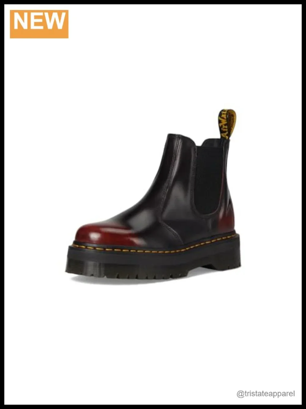 Dr. Martens 2976 Quad Chelsea Boots Leather Platform Ankle Boots